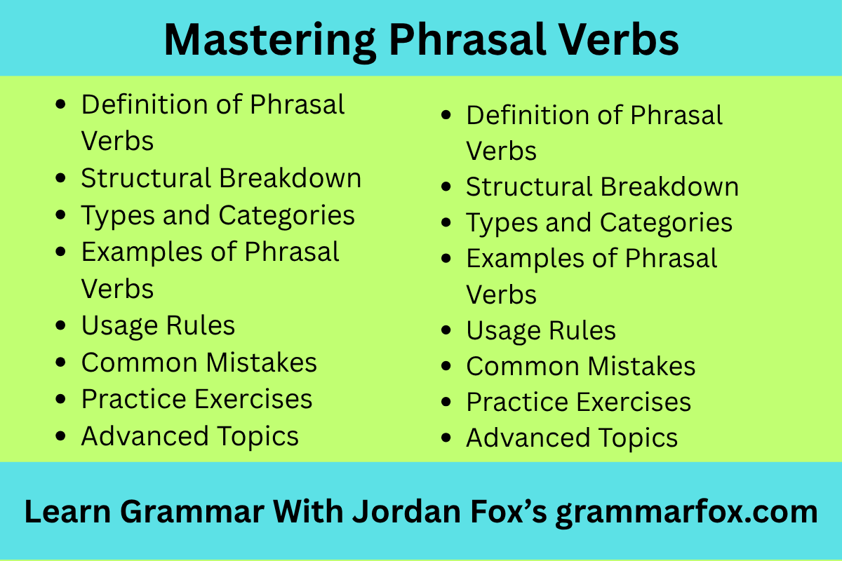 Mastering Phrasal Verbs
