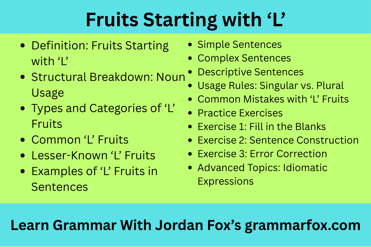 Fruits Starting with ‘L’