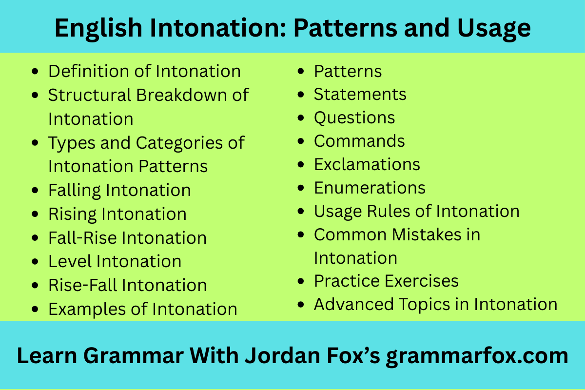 English Intonation: Patterns and Usage