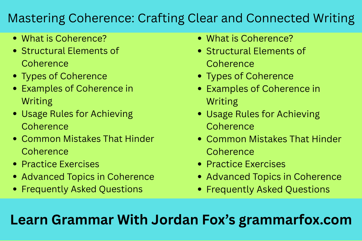 Mastering Coherence: Crafting Clear and Connected Writing