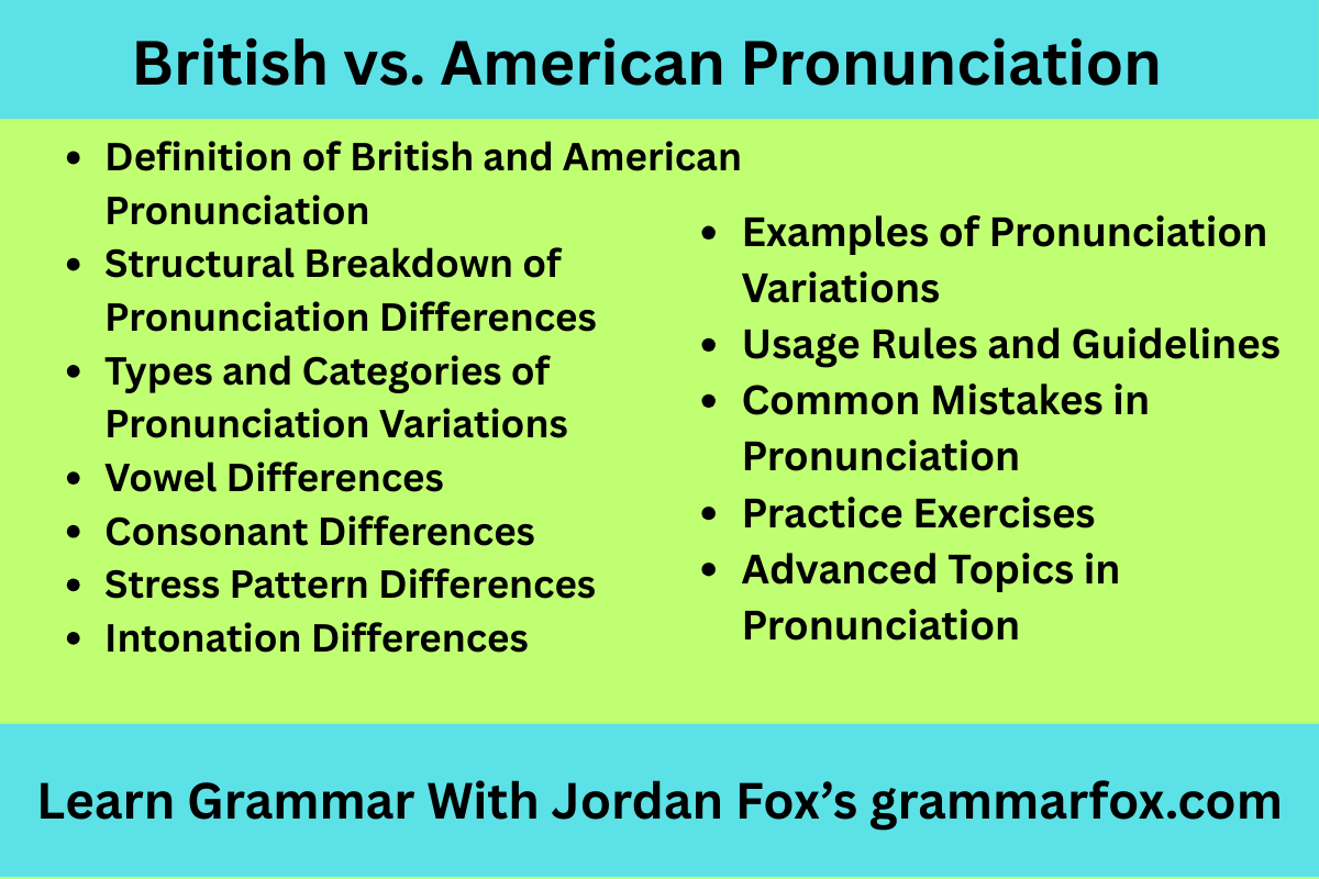 British vs. American Pronunciation
