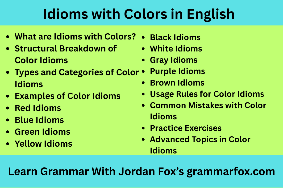 Idioms with Colors in English