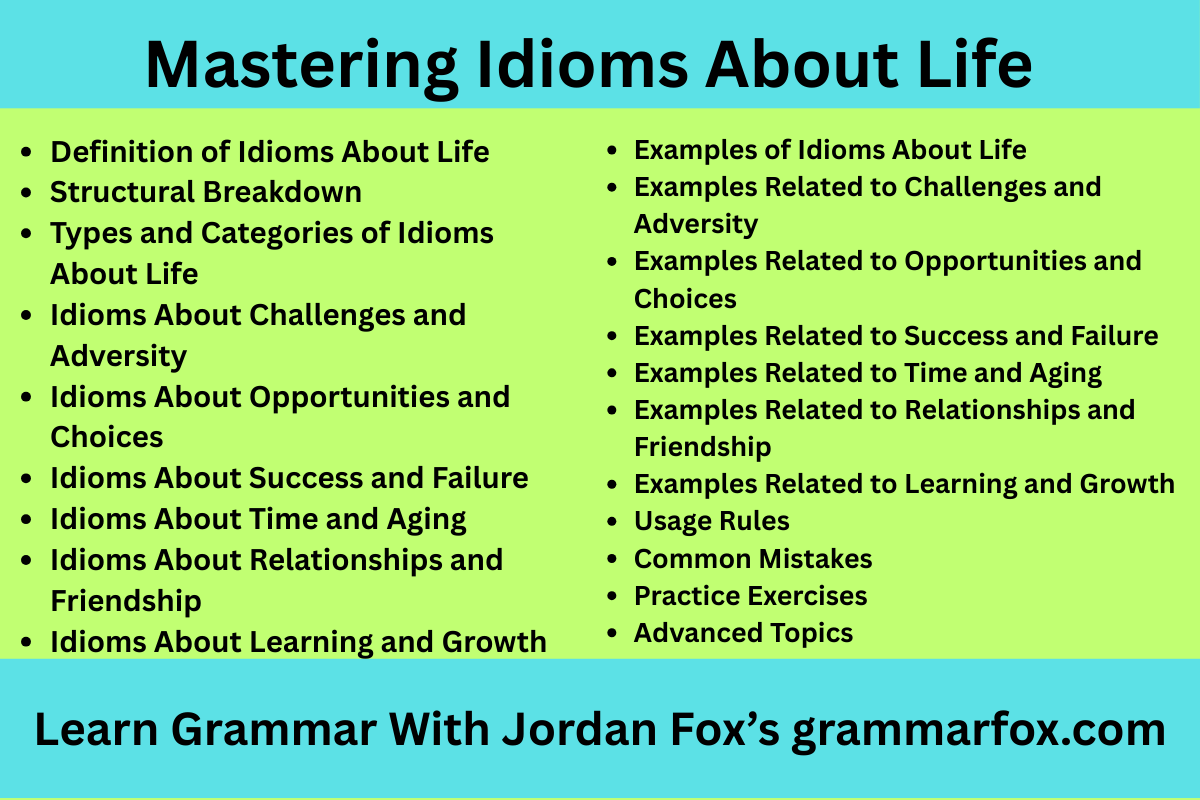 Mastering Idioms About Life