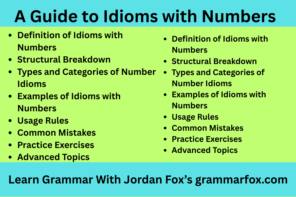 A Guide to Idioms with Numbers