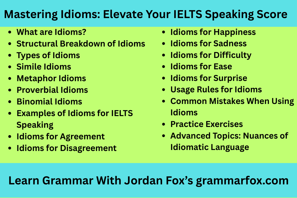 Mastering Idioms: Elevate Your IELTS Speaking Score