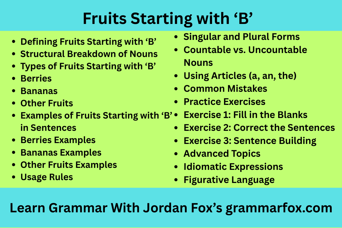 Fruits Starting with ‘B’
