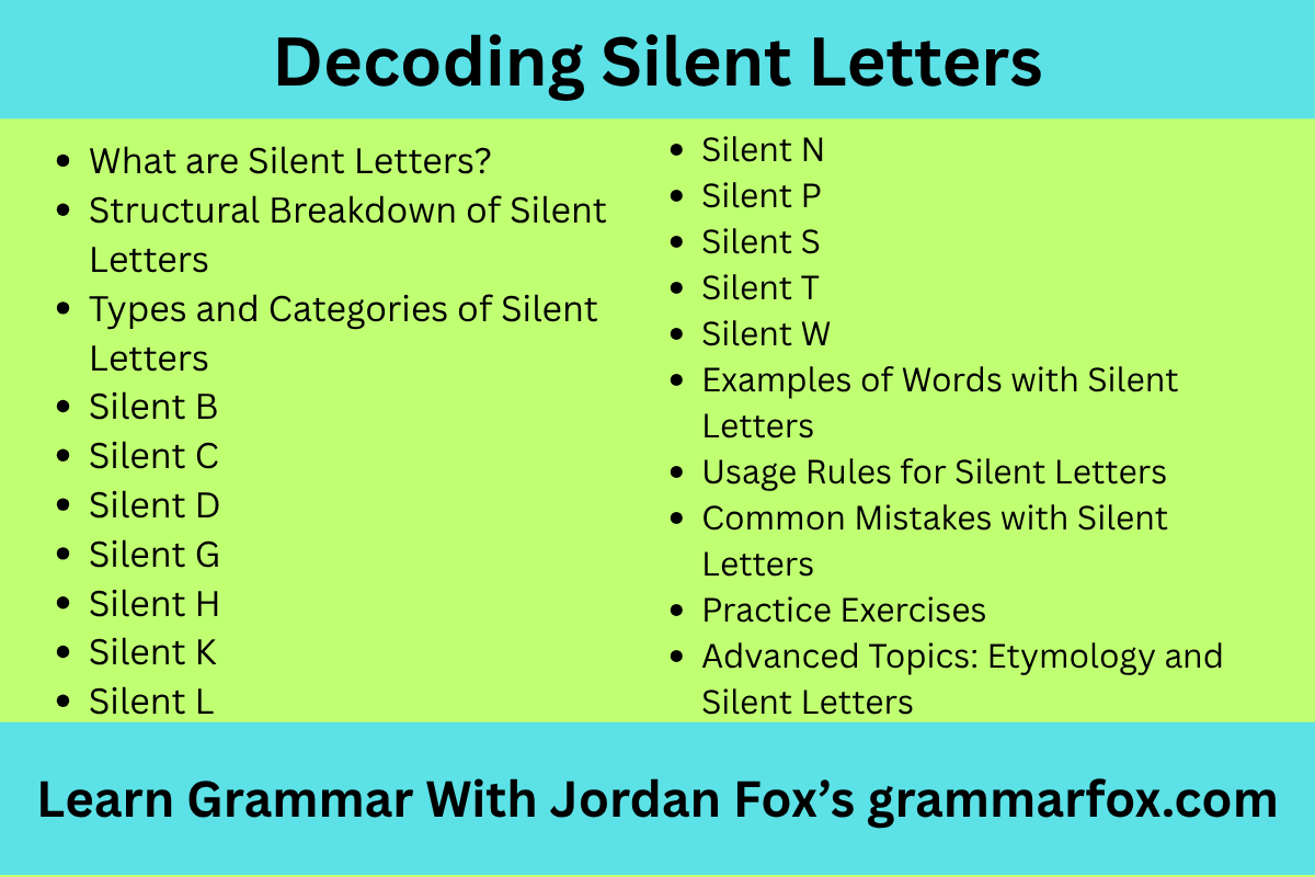 Decoding Silent Letters