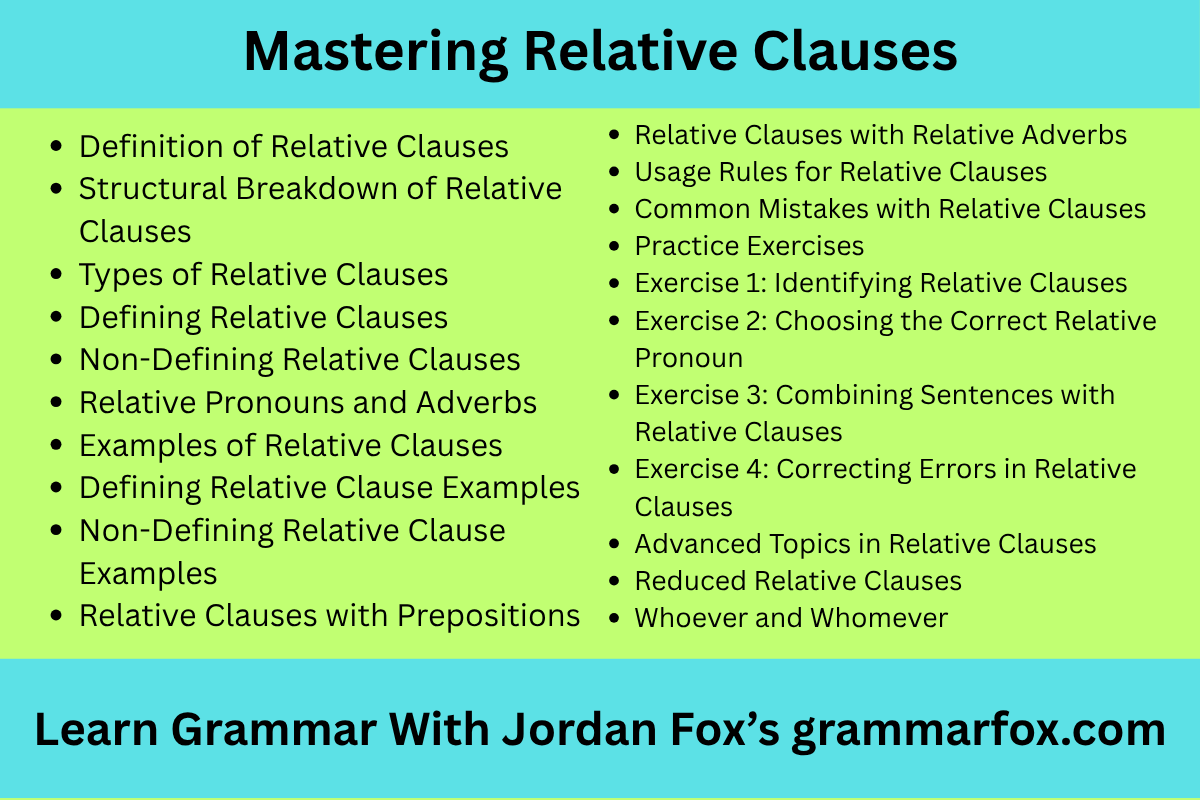 Mastering Relative Clauses
