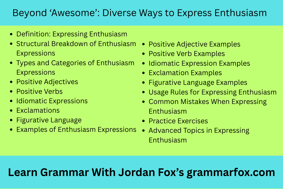Beyond 'Awesome': Diverse Ways to Express Enthusiasm