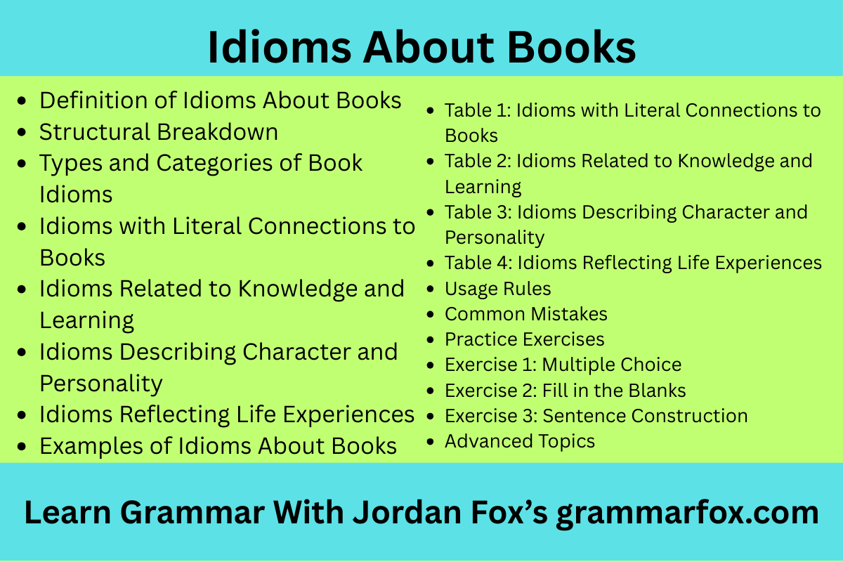 Idioms About Books