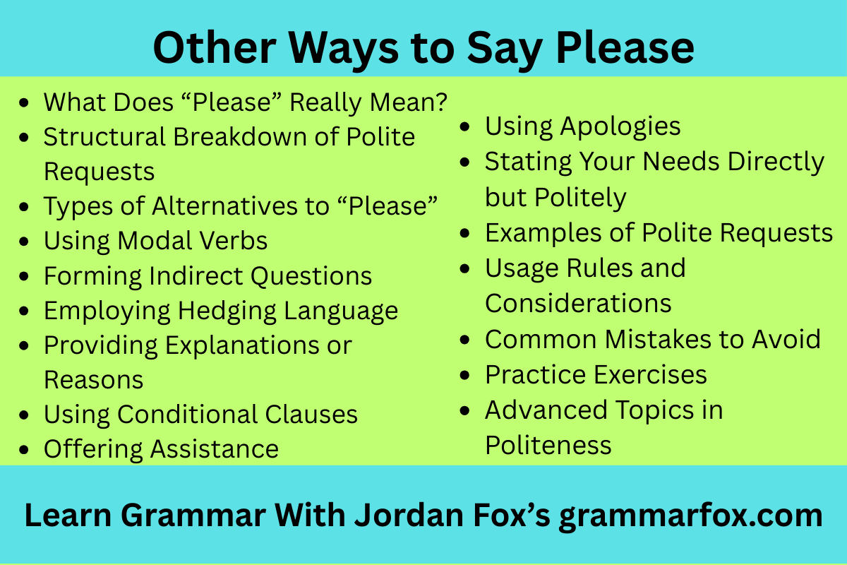 Other Ways to Say Please