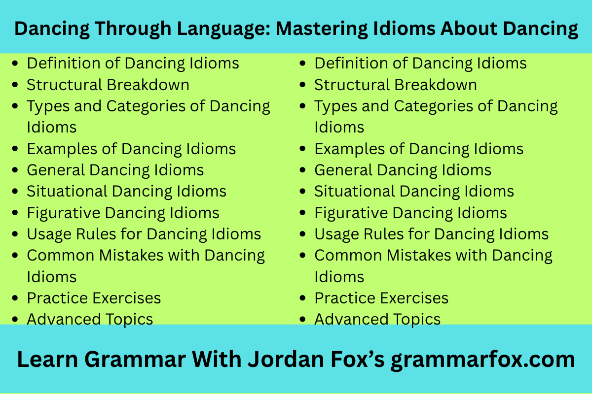 Dancing Through Language: Mastering Idioms About Dancing