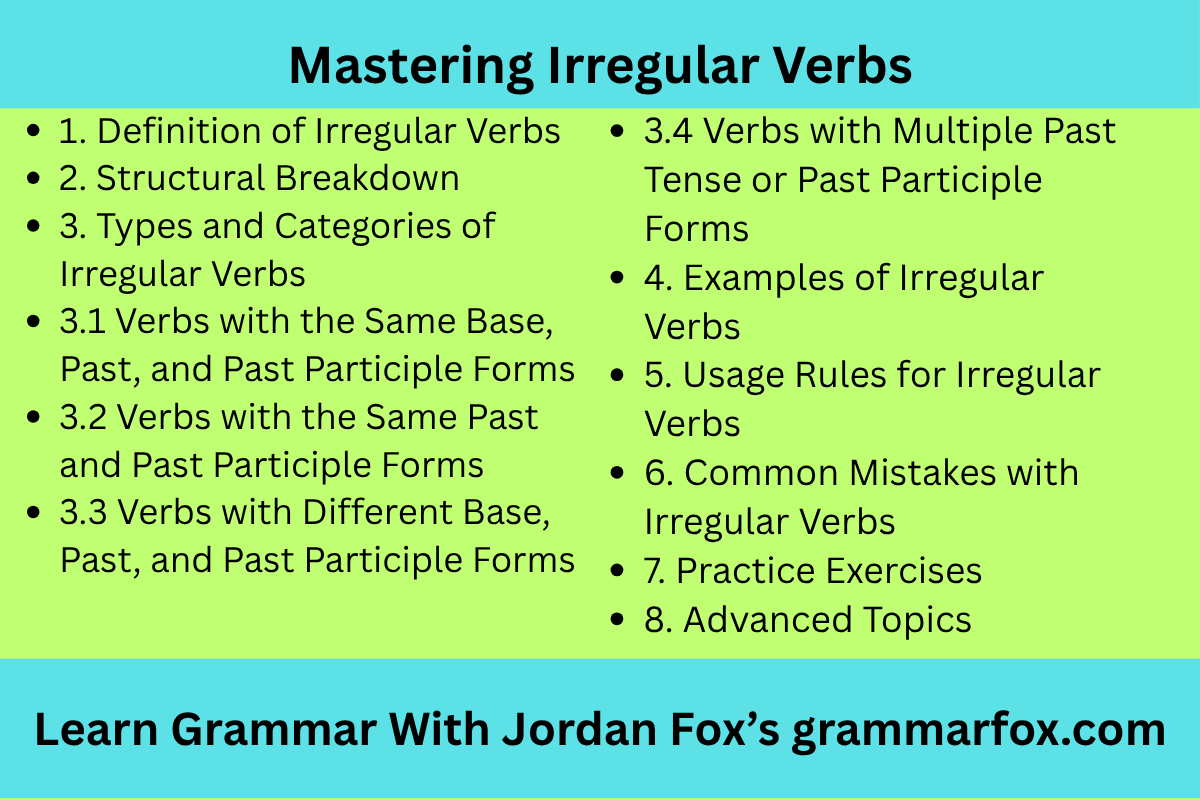 Mastering Irregular Verbs