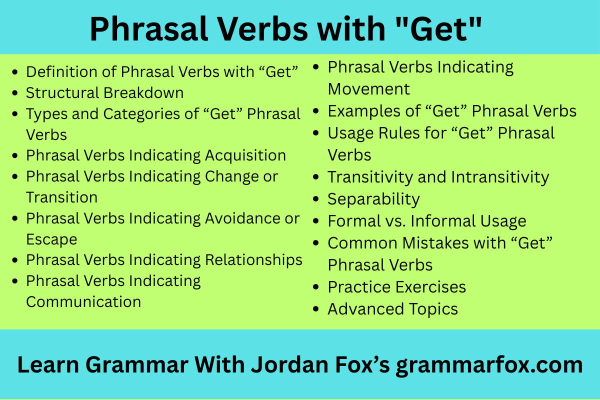 Phrasal Verbs with "Get"