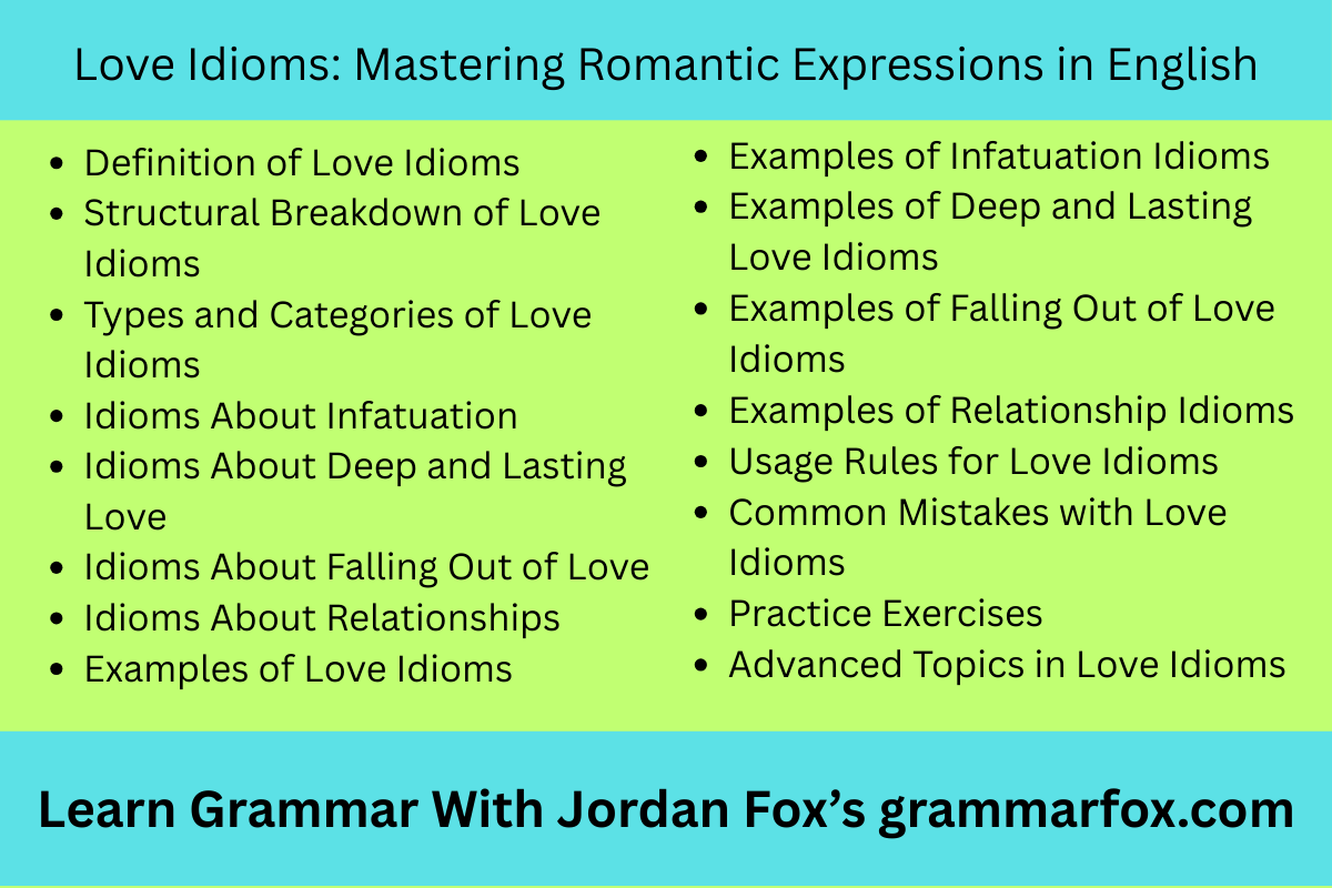 Love Idioms: Mastering Romantic Expressions in English