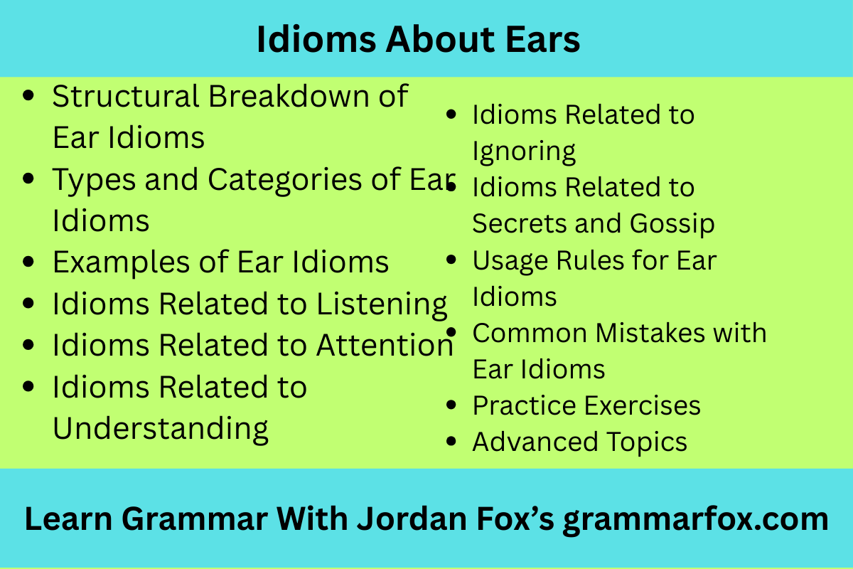 Idioms About Ears