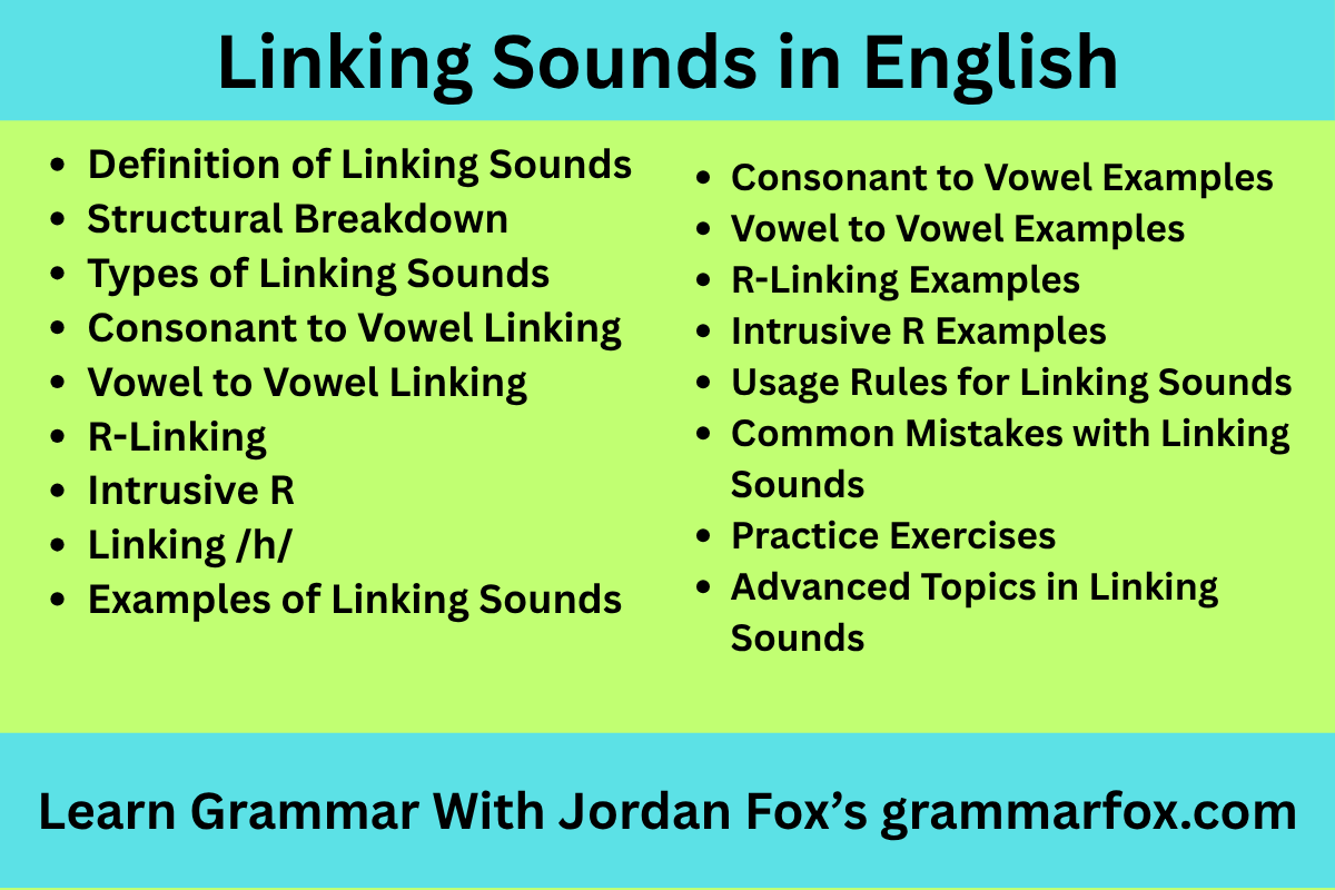 Linking Sounds in English