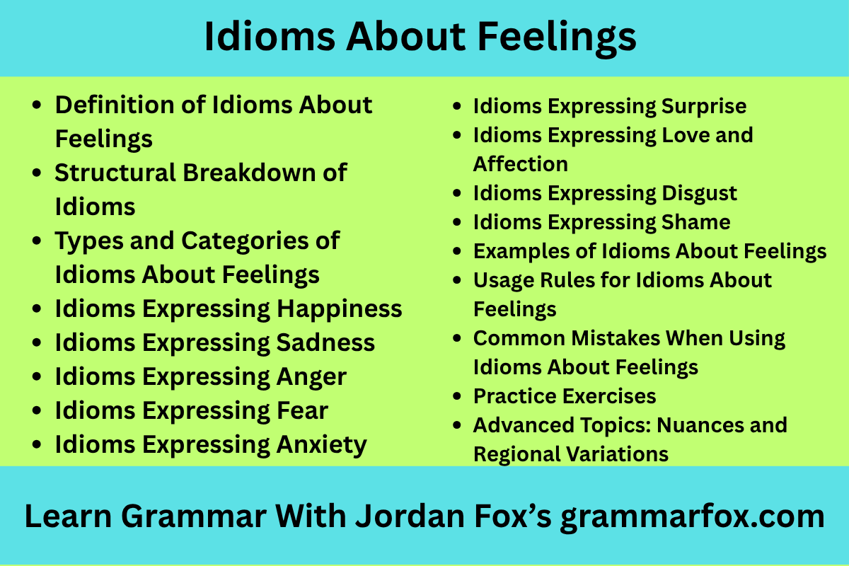 Idioms About Feelings