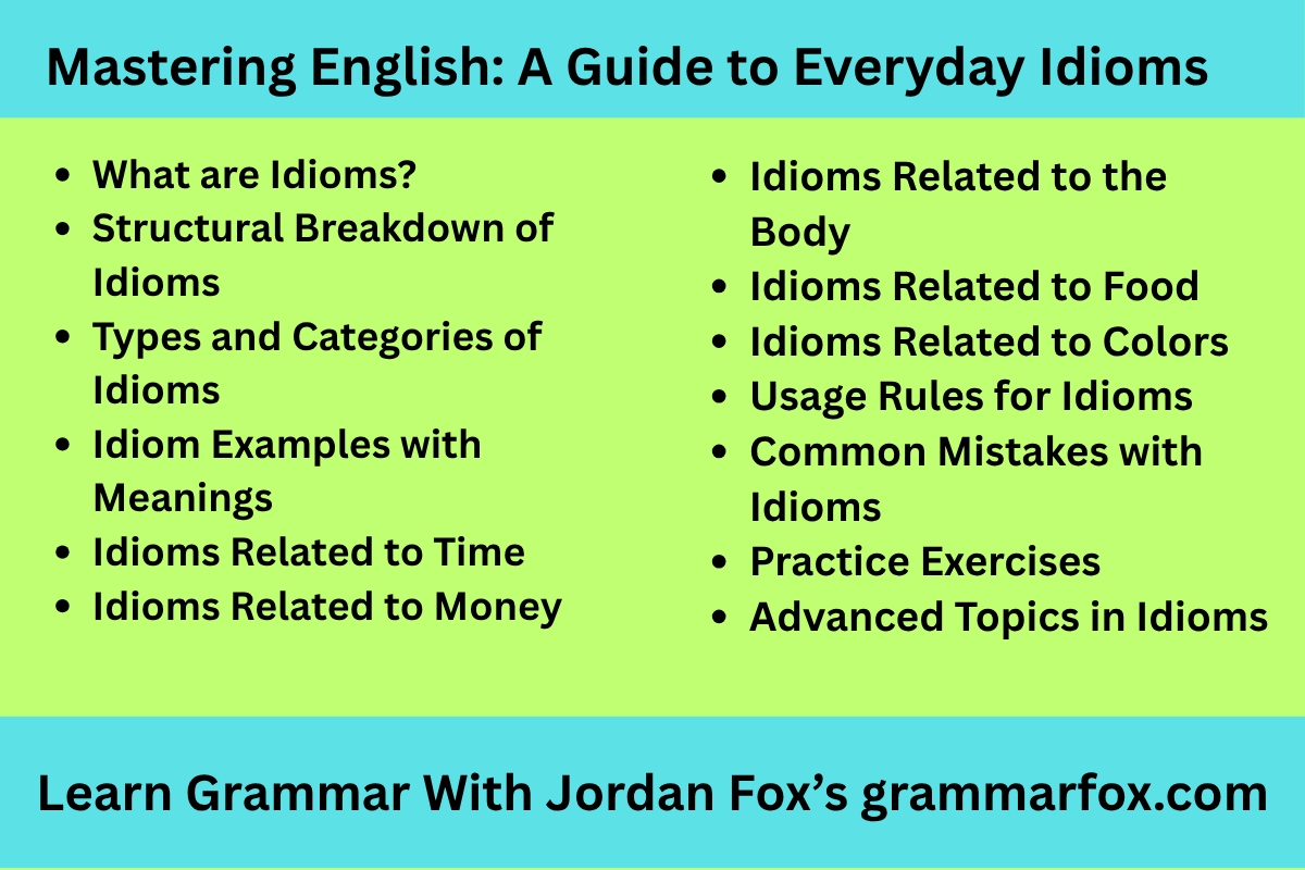 Mastering English: A Guide to Everyday Idioms